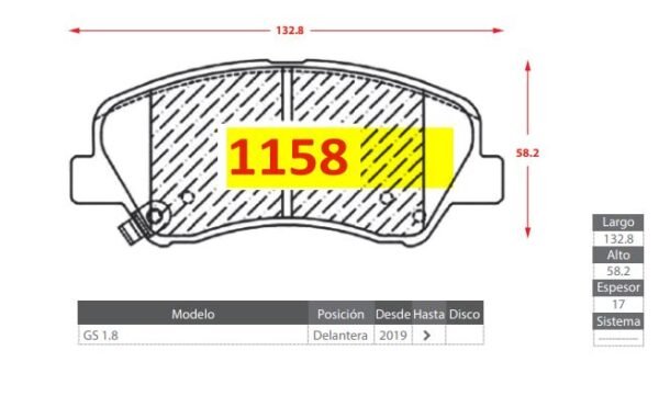 PASTILLAS DE FRENO ACCENT RB-I20-I30-EQUUS/RIO3-4-5/GS - Imagen 4
